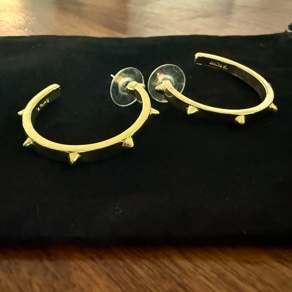 NWOT Anita K. Gold Hoop Earrings with Spikes